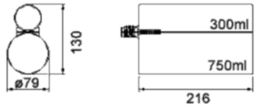 Technische Zeichnung zu PowerMax HPD-7530-14.4V Li-Ion (1)